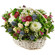 basket of chrysanthemums and roses. Ekaterinburg
