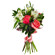 Bouquet of roses and alstroemerias with greenery. Ekaterinburg